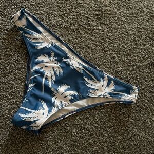 Tropical Blue and White Bikini Bottom never worn!